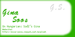 gina soos business card